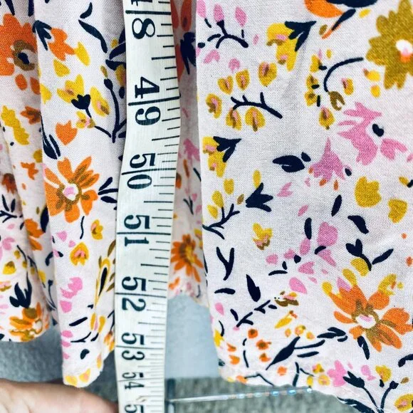 Petal Pup Cottagecore Dress Womens M Multicolor Micro Floral Tired Ruffle Maxi - Picture 15 of 16